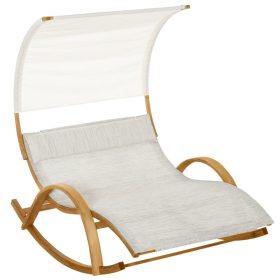   Napozóágy kétszemélyes nyugágy 190x135x185 cm hintaágy napellenzővel