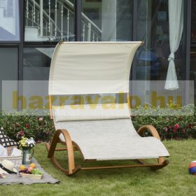   Napozóágy kétszemélyes nyugágy 190x135x185 cm hintaágy napellenzővel