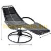 Sunbed rocking lounger 191x77x82 cm relax chair anthracite garden chair