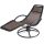 Sunbed rocking lounger 191x77x82 cm relax chair brown garden chair