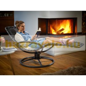   Napozóágy hintázó nyugágy 191x77x82 cm relax-szék barna kerti szék