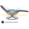 Sunbed rocking lounger 191x77x82 cm relax chair brown garden chair