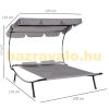 Sunbed double lounger 200x170x134 cm with awning