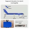 Összecsukható kerti napozóágy napellenzővel 195x60x30 cm kék alumínium kerti nyugágy