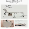 Kerti nyugágy krémszínű 210x61x35cm alumínium napozóágy napellenzővel