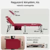 Kerti napozóágy napellenzővel Ibiza rubinvörös 190x59x29 cm összecsukható nyugágy