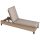 Sunbed polyrattan garden lounger 72x198x30 cm with adjustable backrest