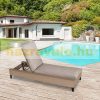 Sunbed polyrattan garden lounger 72x198x30 cm with adjustable backrest