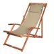 Kerti napozóágy akácfából 94x60x94 cm összecsukható strandszék, állítható háttámlával, bézs 