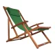 Kerti napozóágy akácfából 94x60x94 cm összecsukható strandszék, állítható háttámlával, zöld 