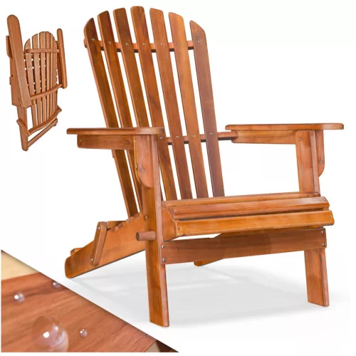 Összecsukható kerti pihenőszék akácfából ergonomikus, kényelmes kialakítás