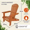 Összecsukható kerti pihenőszék akácfából ergonomikus, kényelmes kialakítás