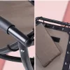 Relax napozóágy hintafunkcióval ergonomikus kerti fekvőszék, mokka színű kültéri pihenőszék 
