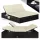 Polyrattan kerti napozóágy XXL dupla 200x160x33 cm fekete/krém 