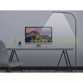   Okos állólámpa, CCT-LED-ek, dimmelhető lámpa, applikációs vezérlés, fekete