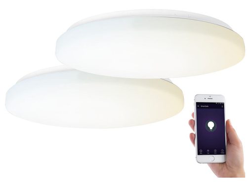 Ceiling lamp 2 pcs WLAN-LED for Amazon Alexa and Google Assistant, 36W