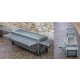 Stainless steel bench for flower beds 