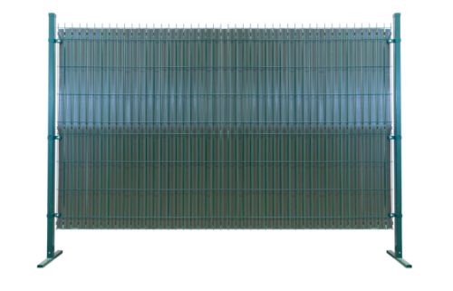 Vertical 3D fence panel green 123x250 cm privacy bar suitable for fences