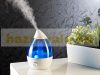 Párásító, aroma diffúzor, elektromos ultrahangos illóolaj párologtató 1200 ml kúpos fehé