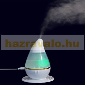  Párásító, aroma diffúzor ultrahangos illóolaj párologtató 250 ml kúpos fehér