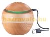 Humidifying, wood-effect aroma diffuser electric ultrasonic essential oil vaporizer 130 ml