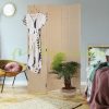 Indoor partition screen 170x120x2 cm 3 beige partition panels 