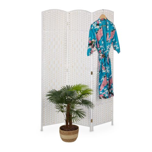 Indoor partition screen 170x120x2 cm 3 white partition panels 