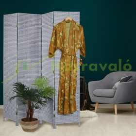   Összecsukható 4 részes paraván 170 cm térelválasztó szürke dekoratív spanyol fal