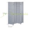 Folding 4-part screen 170 cm room divider gray decorative Spanish wall