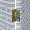 Folding 4-part screen 170 cm room divider gray decorative Spanish wall