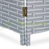 Folding 4-part screen 170 cm room divider gray decorative Spanish wall