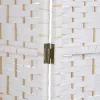 Összecsukható spanyol fal fonott designnal 170x160 cm 4 részes fehér paraván