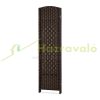 Folding Spanish wall with braided design 4-part dark brown screen 