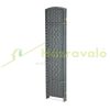 Folding Spanish wall with braided design 4-part gray screen 