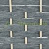 Folding Spanish wall with braided design 4-part gray screen 