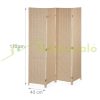 Folding 4-part screen 170 cm room divider light brown decorative Spanish wall