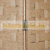 Indoor partition screen 170x180 cm beige 4 partition panels with shelves