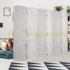 Folding 6-part screen 170x240 cm room divider white decorative Spanish wall