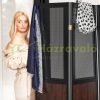 Folding indoor partition screen 179x132x3 cm dark brown vintage style 3-piece partition panel 