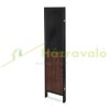 Folding indoor partition screen 179x132x3 cm dark brown vintage style 3-piece partition panel 