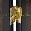 Folding indoor partition screen 179x132x3 cm dark brown vintage style 3-piece partition panel 