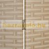 Indoor partition screen 180x180 cm beige rattan effect 4 partition panels 