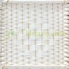 Folding room divider with bamboo rods 180x180x2 cm 4-part white screen