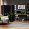 Folding indoor partition screen 180x180 cm black 4 partition panels 