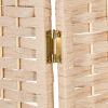 Összecsukható térelválasztó bambuszrudakkal 180x180x2 cm 4 részes natur paraván