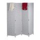 Indoor room divider screen 180x180 cm gray rattan effect 4 room divider panels 