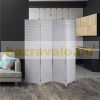 Indoor room divider screen 180x180 cm gray rattan effect 4 room divider panels 