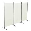 Room divider screen off-white 3 room divider panels 260x176 cm