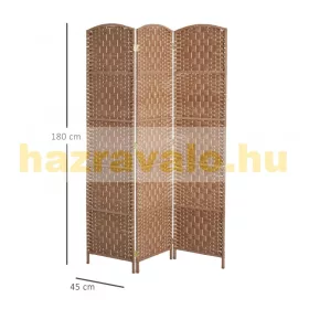   Fa térelválasztó paraván 3 darab térelválasztó panel 135x180 cm