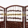 Wooden room divider screen 4 room divider panels 160x170 cm dark brown